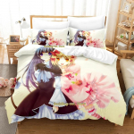 Umineko When They Cry voodipesukomplekt, &uuml;heinimesevoodi, kaheinimesevoodi, t&auml;issuuruses suur voodikomplekt t&auml;iskasvanutele lastele magamistoa tekikotid Anime voodilinade komplekt 70x133cm 2pcs
