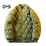 Meeste Bomber-jakk Tepitud Varsity pesapallijakk Talvine soe polsterdatud mantel vabaaja riietus igap&auml;evaseks t&auml;navat&ouml;&ouml;ks 2XL