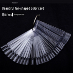 Lehvikukujuline k&uuml;&uuml;nekunstitahvel &ndash; 50 v&auml;rvi 50 color fan color card puhas