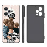 Superema Beebi T&uuml;druk Poiss Must Silikoonist Telefoni&uuml;mbris Xiaomi Redmi Note 9 10 11 11S 11T 12 13 Pro 5G Plus 9S 10S 12S jaoks Redmi Note 11 5G