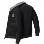 Meeste talvine velvetist puuvillane mantel: Soe, nooruslik, lisaks sametine paks jope 5XL must