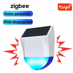 Tuya Smart Zigbee/Wifi sireenialarm veekindel v&auml;litingimustes p&auml;ikeseenergia ja USB-toiteallikaga valikuline 95dB kaugjuhtimispult