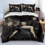 Uus film The Vampire Diaries voodipesukomplekt &Uuml;hekohaline Kaksik T&auml;issuuruses Kuninganna Kuningas Suuruses Voodikomplekt T&auml;iskasvanud Laps Magamistuba Tekikotikomplekt Kodutekstiil AU Single 140x210cm