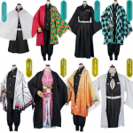 Demon Slayer Cosplay Kost&uuml;&uuml;m t&auml;iskasvanutele ja lastele: Tanjiro, Nezuko, Zenitsu, Liblika Ninja Butterfly Shinobi coat. 120