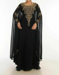 Pikk Kaftani Abaya Ramadani Kleit Georgette Luksuslik Pulma Dubai Farasha Maroko XS must