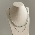 Guofeng Uus Hiina Looduslikust Kivist Helmestega Kahekihiline Kaelakee Naiste Kerge Luksus Retro Elegants Personaliseeritud Mitmek&uuml;lgne Kaela Kett Rangluu Kett