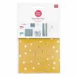 Feuilles de papier d&eacute;coratif - Rico Design - Nostalgic Christmas - Jaune moutarde - 30 x 42 cm - 3 pcs