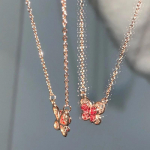 Kahekihiline filigraanne liblikas rangluu keti liblika ripats naistele Choker peo ehted, lihtsad mitmek&uuml;lgsed 1PC