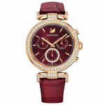 Swarovski 5416701 Era Journey tumepunase roosi-kuldse tooniga PVD naiste k&auml;ekell 38 punane