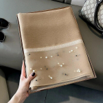 Naiste mood sall Lihtne t&auml;issiidist linasest sallid sallid Four Seasons Daami siidist sall