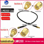 200-juhtmeline RP-SMA isane-emane antenni pikenduskaabel juhtmevaba v&otilde;rgukaardi jaoks B Type Outer Screw + Inner Pin 10cm Extension