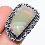 Green Lace Agate Handmade 925 Sterling Silver Jewelry Ring Size 6.5 m3g23