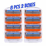 8-osaline ohutu raseerimismasin meeste teradega raseerimiskassetid Beard Shavette'i žiletiterade jaoks