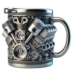 K&auml;sitsi valmistatud kohvitass V8 mootorite kruus autohuvilistele Suure mahutavusega teetass Kuumade jookide kruus kodu ja kontori jaoks A