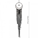 Boho Makramee Kootud Seinaehe Kuu T&auml;ht Unep&uuml;&uuml;dja Pika Tutiga Puuvill K&auml;sitsi Valmistatud Boheemlaslik Kodu Lastetoa Sisekujundus Laste Magamistuppa &Uuml;hiselamutuppa Style 1 must