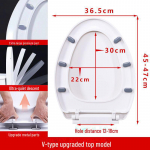 Universaalne paksenenud aeglaselt sulguv WC-poti kate - Vana stiil