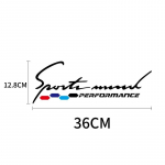 1 x peegeldav Sports Mind Produce by M Performance auto esitulede kleebis Kapoti kapoti kleebis (15*40 cm)