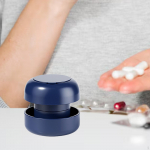 Pill Crusher Cutter Easy to Use 2 in 1 Portable Stainless Steel Blade Grinder Splitter valge