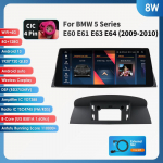 Ossuret BMW 5. seeriale E60 E61 E63 E64(2005-2008)CCC nutikate autos&uuml;steemidega, mis toetavad juhtmevaba Carplayd, Android Autot, intelligentne DVR RDS BT WIFI GPS 4G 8W 8G 128G