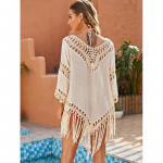 Naiste heegeldatud pitsist narmastega rannakate pluus One Size aprikoosi