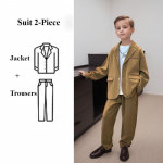 Stiilne Poiste Bleiserikomplekt Vabaaja Bleiser Jakk P&uuml;ksid 2-osaline Kooli &Otilde;htujuht Esinemiskost&uuml;&uuml;mid Teismelised Lapsed Pulmapeo Riietus 160cm tumepruun v&auml;rv