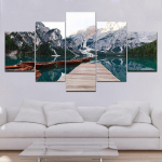 5 t&uuml;kki Maastikupaat Bresi j&auml;rv Itaalia l&otilde;uendmaal Smaragdm&auml;estiku plakatid ja v&auml;ljatr&uuml;kid Seinapildid Kodukaunistus Ilma raamita 20x35cm*2 20x45cm*2 20x55cm*1