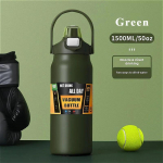 Kaasaskantav termos &otilde;lega 304 roostevabast terasest termokruus, kohvitass, spordivaakumkolvid k&uuml;lma ja kuuma vee pudel 1000ML roheline