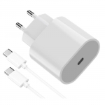 Kiirlaadija 18W + Kaabel Sony Xperia 1-5-XZ3-XZ2-XZ2 Compact-XZ1-XZs-XZ Premium-10-10 II-10 Plus-XA2 jaoks Phonillico&reg;