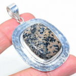 Natural Dendrite Opal Gemstone 925 Sterling Silver Gift Pendant 2.36 y2q89
