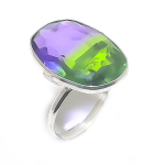 Natural Bi-Color Tourmaline 925 Sterling Silver Jewelry Ring Size 7 q7h18