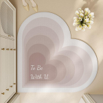 S&uuml;damekujuline Armastus Vannitoa P&otilde;randamatt Pehme Diatomiitmuda Veeimavus Libisemiskindel Kulumiskindel Ins Tuul Majapidamise Uksematt Du&scaron;iruumi Matt 40*40cm