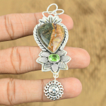 Looduslik Bauxiidi Gemstone Ripats K&auml;sit&ouml;&ouml; 925 Sterling H&otilde;be India Ehted