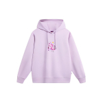 Li Ning Spordielustiili seeria Kapuutsiga pingutusn&ouml;&ouml;riga avar langenud &otilde;laga pusa pikkade varrukatega dressipluus Naiste dressipluus Hele-Udu-Lilla AWDU032-6 XL