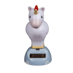 Licorne figurine solaire anim&eacute;e qui hoche la t&ecirc;te
