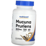 Jalgrattur-uba, Mucuna Pruriens, Nutricost 120kaps (71647010) 120caps