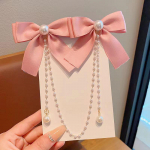 Elegantne Vintage Bow Pearl Tutikett Juuksen&otilde;elad Magus peapael Juukseklambrid Moodsad Juuste Aksessuaarid A1