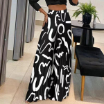 S&uuml;gisromaan naiste moodsad tr&uuml;kitud lahtised p&uuml;ksid Elegantsed laia s&auml;&auml;re ja elastse v&ouml;&ouml;kohaga riided S
