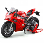 1/9 M&otilde;&otilde;tkava Ducati Panigale V4S Maastiku Autots&uuml;kkel Sulamist Valatud Suur Mootorratturimudel Heli Valgusega Kogumiseriaali Kaunistus Kingituskarp punane