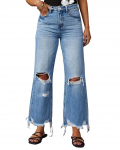 Naiste Mood Rebenenud Denim Vabaaja K&otilde;rge V&ouml;&ouml;kohaga P&uuml;ksid P&uuml;ksid ja Capri Vabaaja P&uuml;ksid XXL sinine