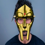 MF Doomi mask r&auml;ppar cosplay aksessuaar MF Doomi austusavaldusmask Gladiaatori mask Peomask Kingitus J&otilde;ulud, Pidu, Halloween, Pulmakingitus kuldne