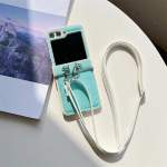 Paela ristkeha punutud nahast telefoni&uuml;mbris Samsung Galaxy Z Flip 6 5 4 3 Flip6 Flip5 Flip4 Flip3 5G jaoks, kaitse&uuml;mbris For Galaxy Z Flip4