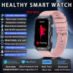 2025 Uus Pulsiteraapia Mikro F&uuml;&uuml;siline L&auml;bivaatus Nutikell Meestele EKG+PPG Vere hapnik Vere rasv Verer&otilde;hk Tervisek&auml;ev&otilde;ru roosa