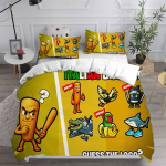 ai Itaalia Ajuk&otilde;di Tung Tung Sahur Voodipesukomplektid Tekk Voodikate Tekikott Padjap&uuml;&uuml;r 2-3 Osalised Komplektid Kodu Dekoratsioon EU Single 135x200cm