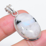Natural Moonstone Gemstone 925 Sterling Silver Jewelry Pendant 1.77 j3t62
