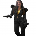 Moodsad naiste suusar&otilde;ivad, jope, kapuuts, v&auml;lisspordi t&otilde;mblukk, &uuml;hes t&uuml;kis vaba aja suusar&otilde;ivad L kollane