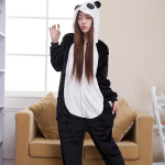 Unisex t&auml;iskasvanutele m&otilde;eldud flanellist Onesies Panda magamisriided, Cosplay kost&uuml;&uuml;mid, pidžaamad, vabaaja koduriided paarile Adult-XL
