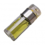 Klaasist teepudel 420ml lekkekindel teekann topeltseinaline isolatsioon kaasaskantav teekeetja lahtiste lehtede ja puuviljadega teeks