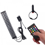 Sise-LED-teipvalgusti, Auto jalavalgusti, Sisekujundusvalgusti, Heli j&auml;rgi reageeriv, 8 v&auml;rvi, RGB, Remote control cigarette socket