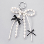 1-osaline Y2K esteetiline v&otilde;tmehoidja Korea Sweet Pearl Black Ribbon Bow v&otilde;tmehoidja t&uuml;drukutele kotiripatsite tarvikud