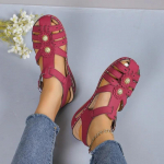 Uued Suvised Naiste Sandaalid 2024 K&otilde;rge Kvaliteediga Naiste Kingad Mood Baotou Rooma Kingad Keskmise Kontsaga Sirge Pandlaga Naiste Kingad 43